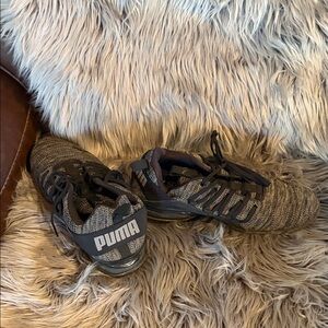 Puma Kids Black and Gray Sneakers